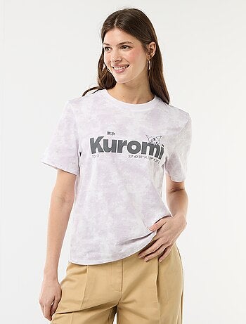 T-shirt stampata 'Kuromi' a maniche corte