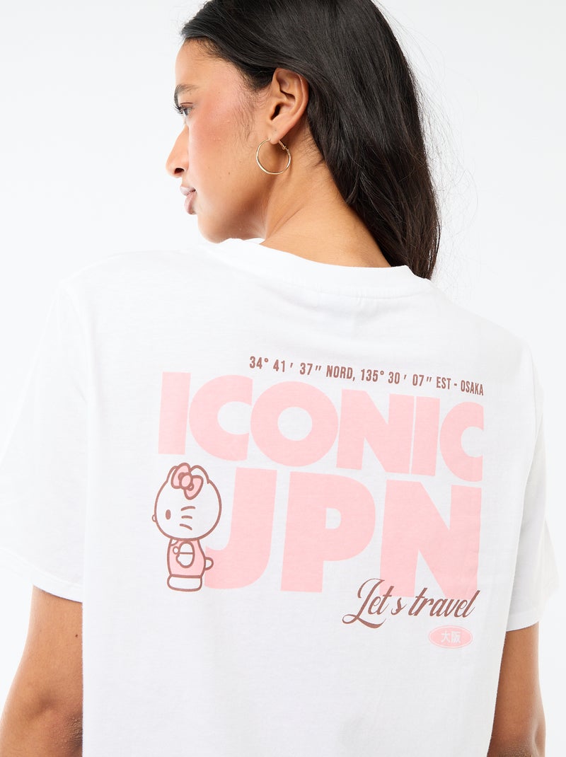 T-shirt stampata 'Kuromi' con stampa fronte/retro Bianco - Kiabi