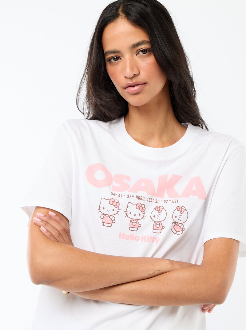 T-shirt stampata 'Kuromi' con stampa fronte/retro Bianco - Kiabi
