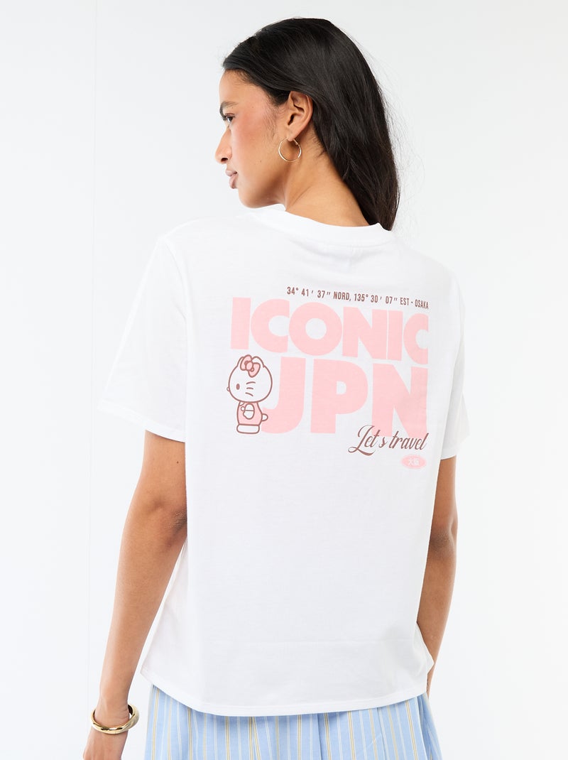 T-shirt stampata 'Kuromi' con stampa fronte/retro Bianco - Kiabi