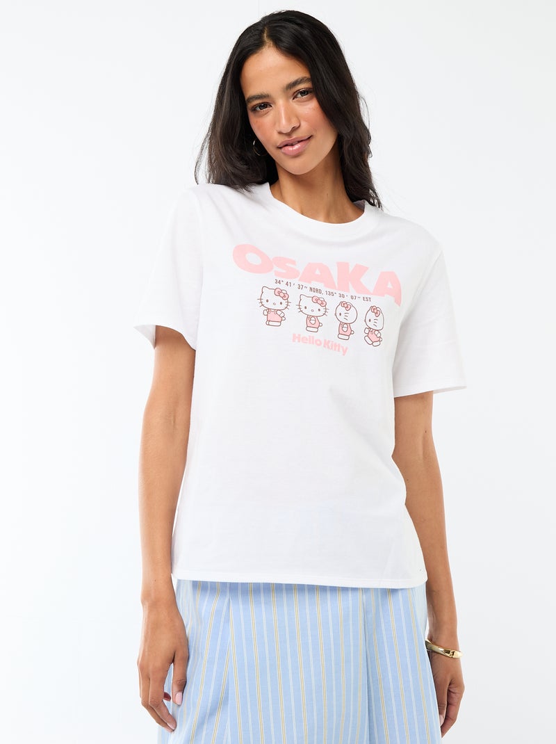 T-shirt stampata 'Kuromi' con stampa fronte/retro Bianco - Kiabi