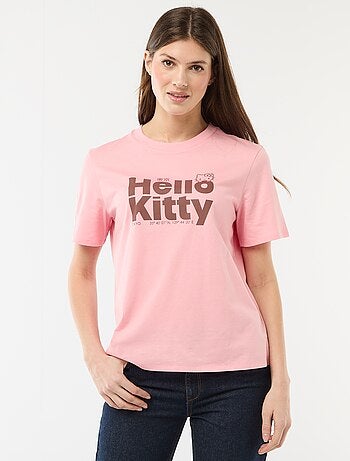 T-shirt stampata 'Kuromi' con stampa fronte/retro