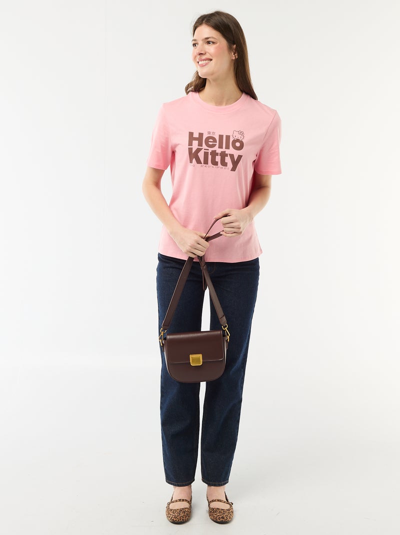 T-shirt stampata 'Kuromi' con stampa fronte/retro Rosa - Kiabi