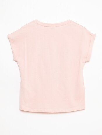 T-shirt stampata 'Kuromi' tinta unita in cotone