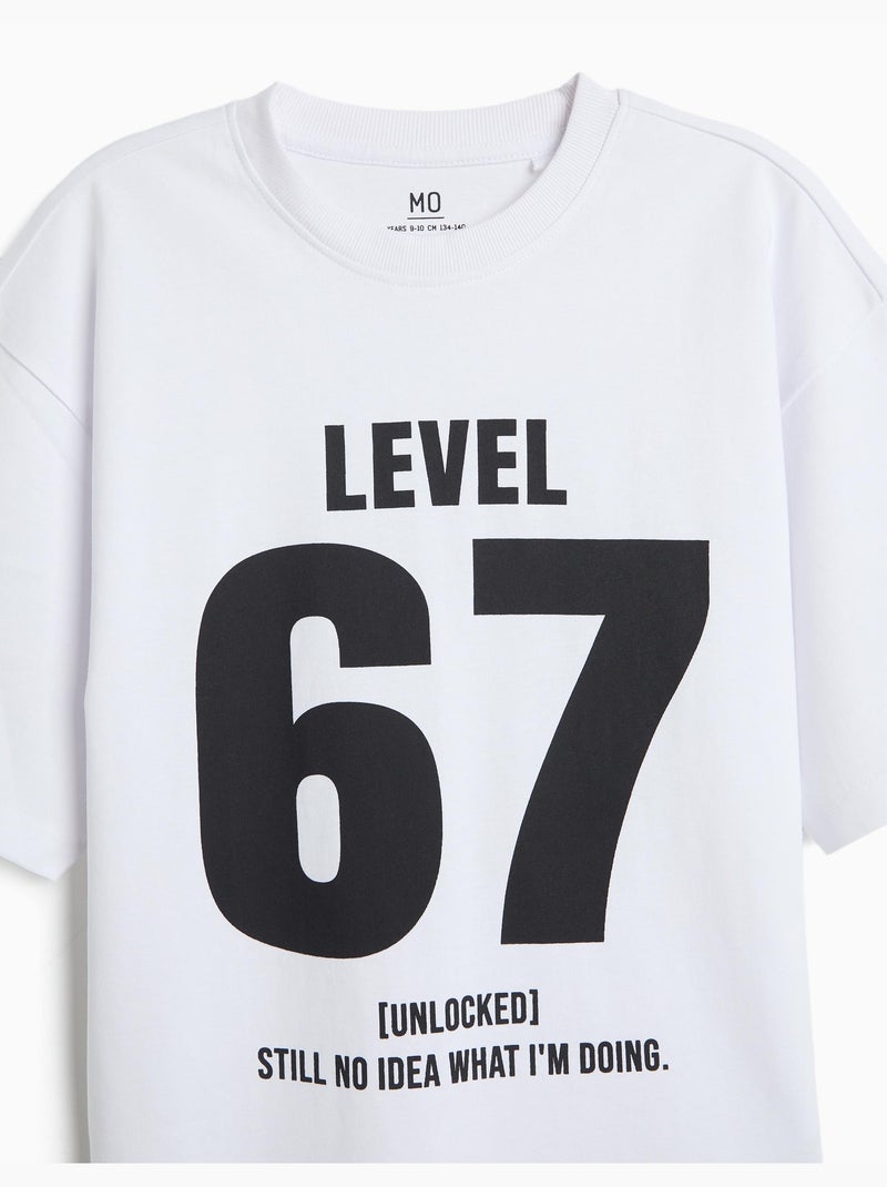 T-shirt stampata 'loose fit', mo fashion Bianco - Kiabi