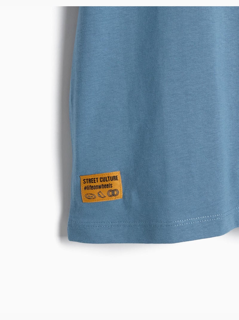 T-shirt stampata 'loose fit', mo fashion Blu - Kiabi