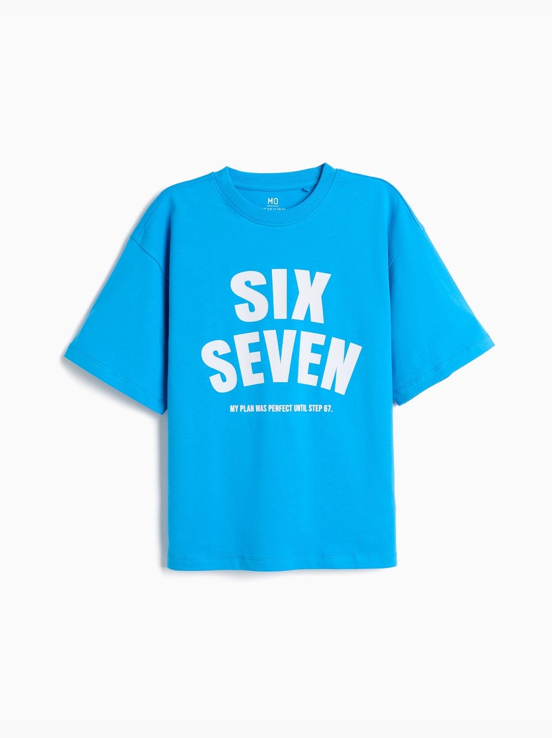 T-shirt stampata 'loose fit', mo fashion Blu - Kiabi