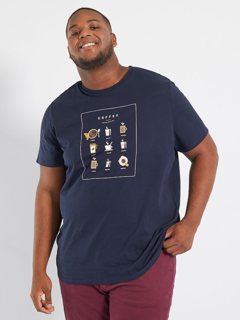 T-shirt stampata marrone caffé - Kiabi