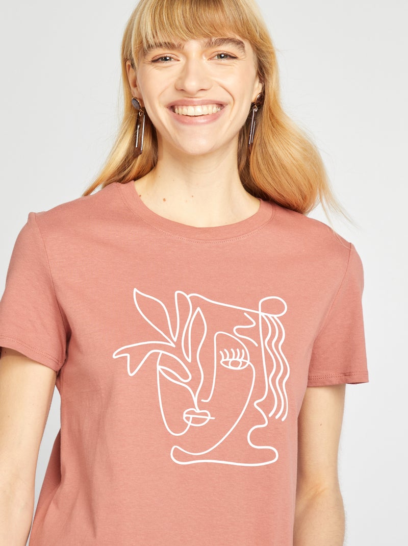 T-shirt stampata MARRONE - Kiabi