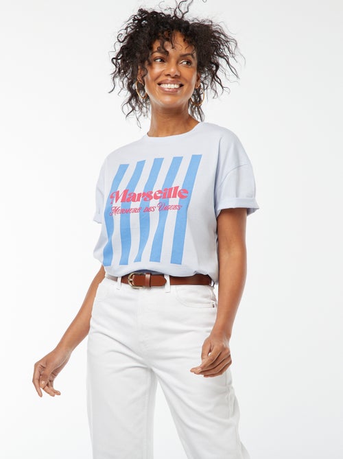 T-shirt stampata 'Marseille' a maniche corte - Kiabi