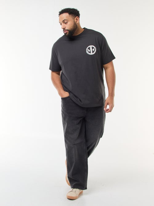 T-shirt stampata 'Marvel' 'Deadpool' in cotone tinta unita - Kiabi