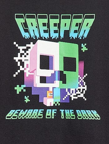 T-shirt stampata 'Minecraft' a maniche lunghe - collezione facile da indossare