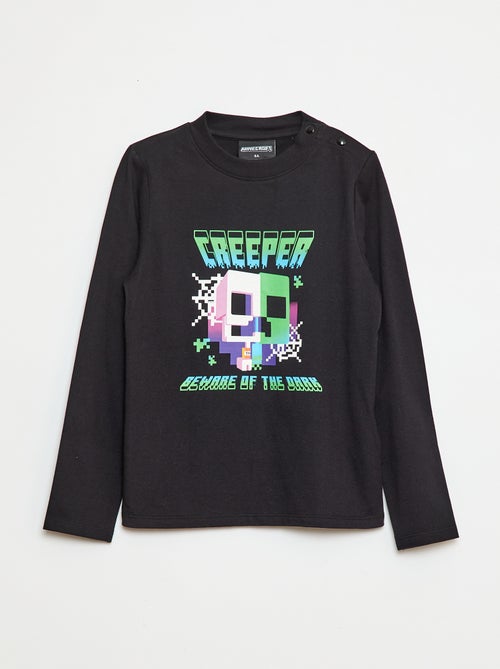 T-shirt stampata 'Minecraft' a maniche lunghe - collezione facile da indossare - Kiabi