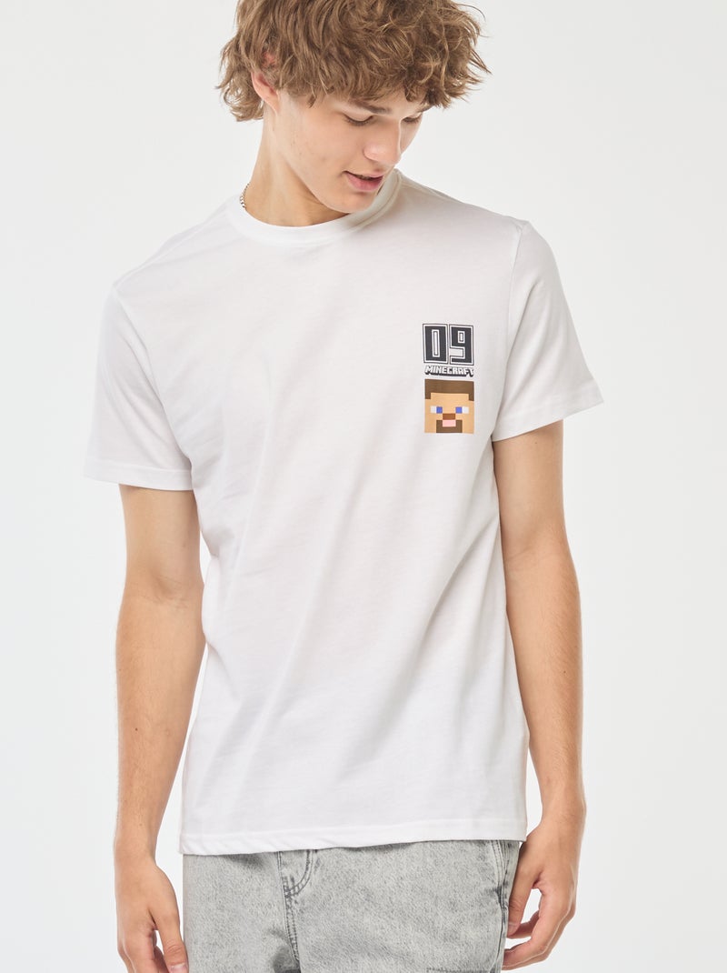 T-shirt stampata 'Minecraft' bianco - Kiabi