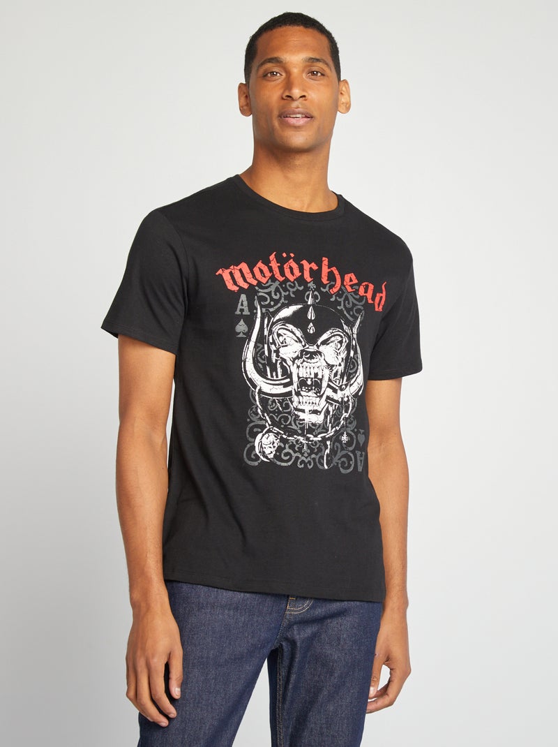 T-shirt stampata 'Motorhead' nero - Kiabi