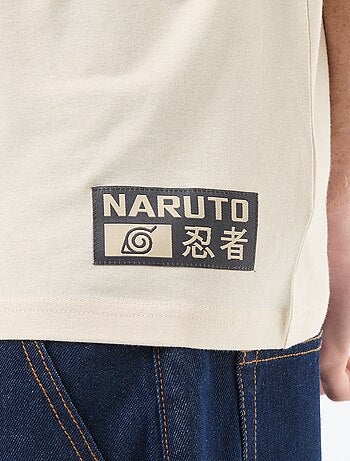 T-shirt stampata 'Naruto' in cotone tinta unita