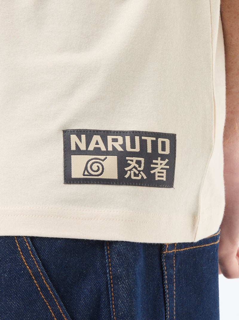 T-shirt stampata 'Naruto' in cotone tinta unita Beige - Kiabi