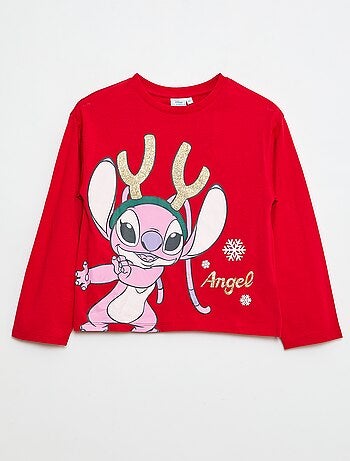 T-shirt stampata Natale 'Disney' 'Figaro' in jersey di cotone