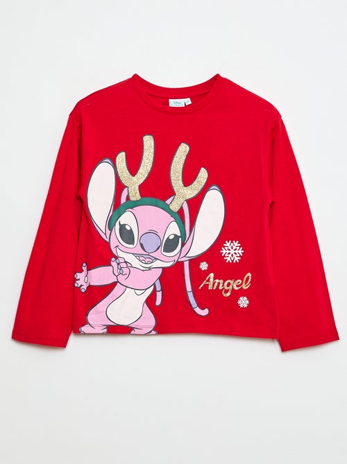 T-shirt stampata Natale 'Disney' 'Angel' in jersey di cotone - Kiabi