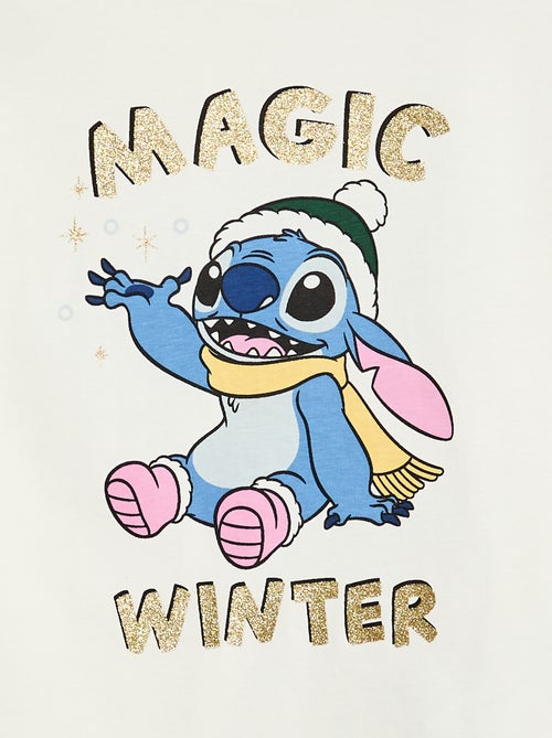 T-shirt stampata Natale 'Disney' 'Stitch' in jersey di cotone - Kiabi