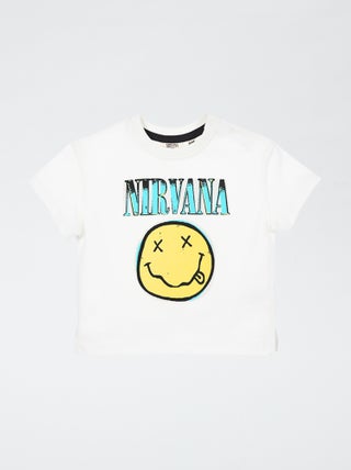 T-shirt stampata 'Nirvana'