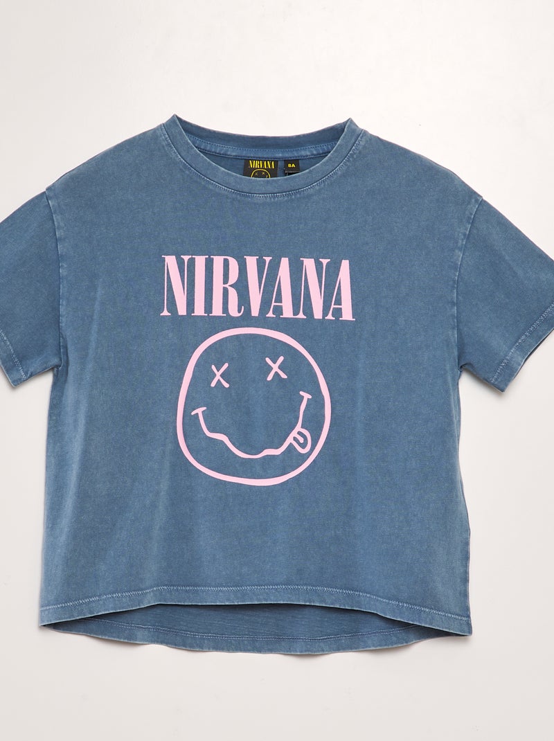 T-shirt stampata 'Nirvana' BLU - Kiabi
