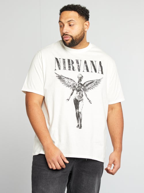 T-shirt stampata 'Nirvana' davanti e dietro - Kiabi