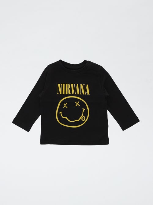 T-shirt stampata 'Nirvana' in cotone tinta unita - Kiabi