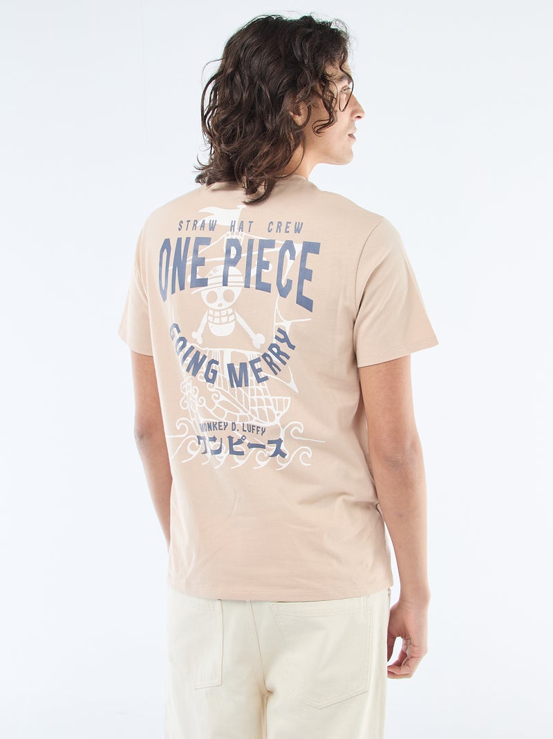 T-shirt stampata 'One Piece' Beige - Kiabi