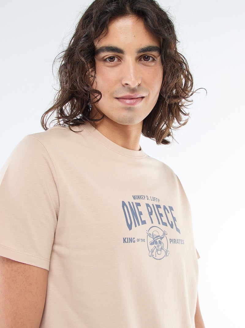 T-shirt stampata 'One Piece' Beige - Kiabi