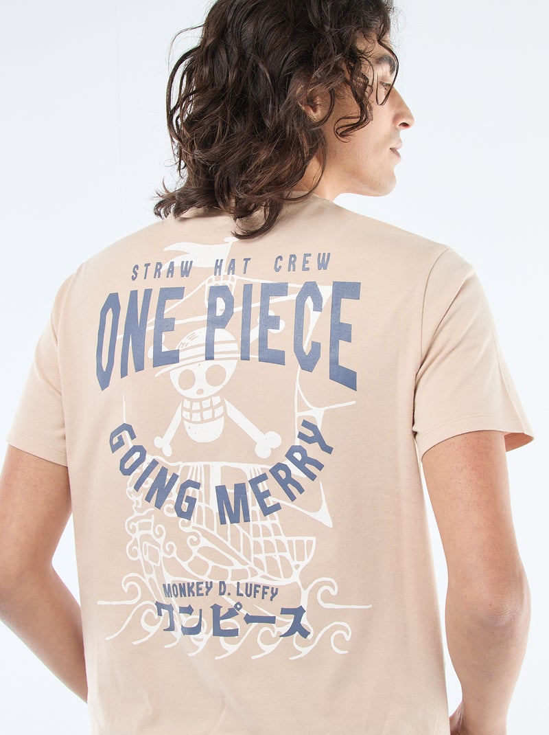 T-shirt stampata 'One Piece' Beige - Kiabi