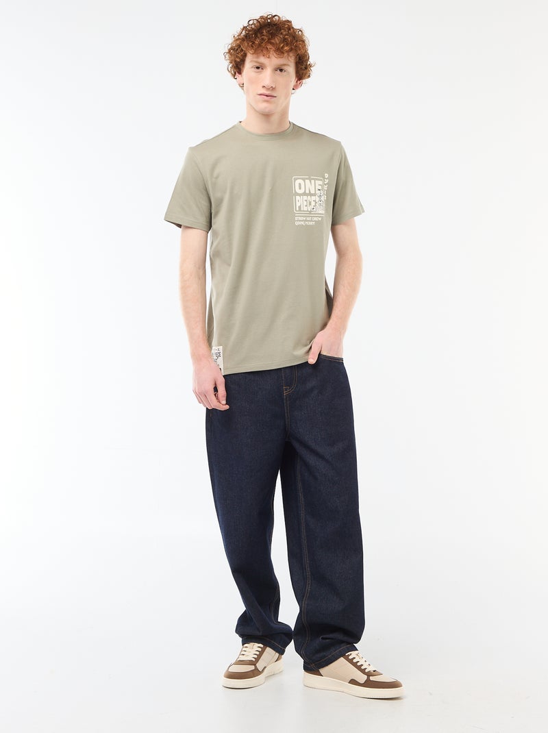 T-shirt stampata 'One piece' in cotone Verde - Kiabi