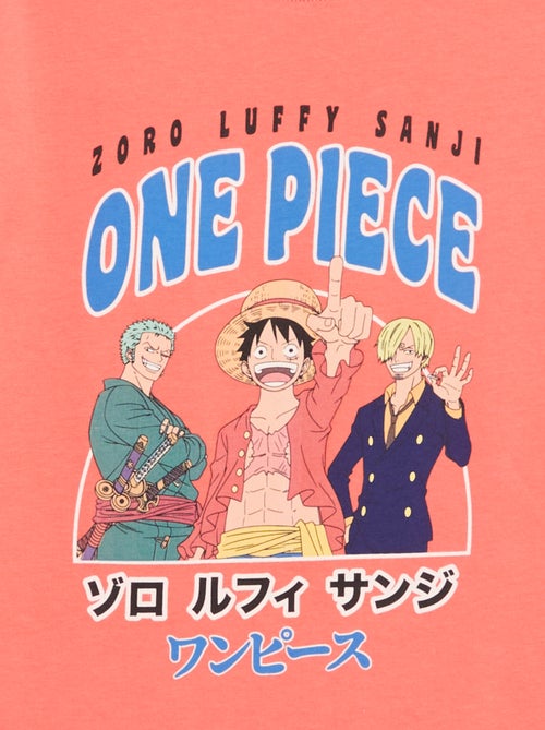 T-shirt stampata 'One piece' maniche corte in cotone - Kiabi