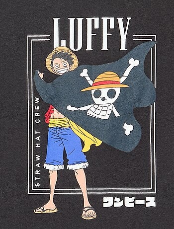 T-shirt stampata 'One piece' maniche corte in cotone