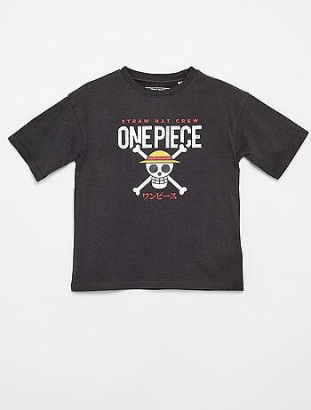 T-shirt stampata 'One piece' maniche corte in cotone