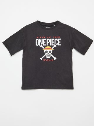 T-shirt stampata 'One piece' maniche corte in cotone