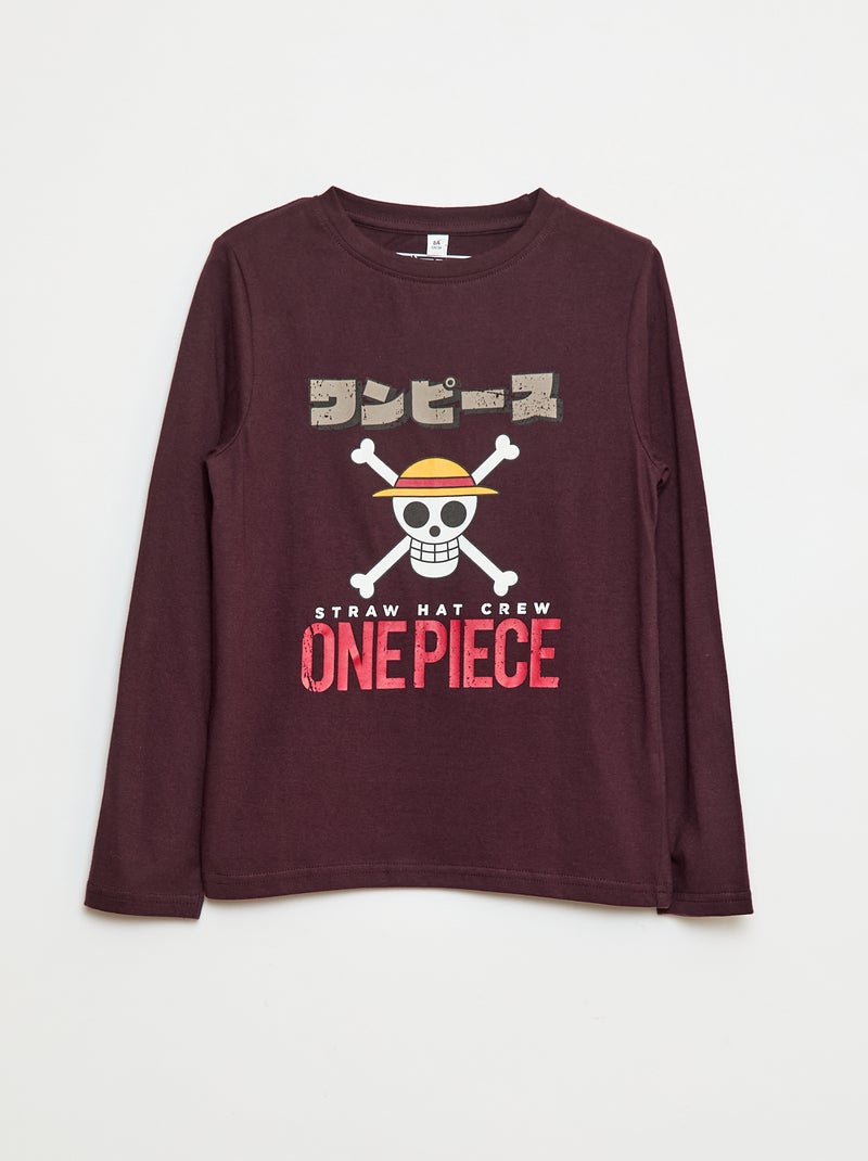 T-shirt stampata 'One Piece' Viola - Kiabi