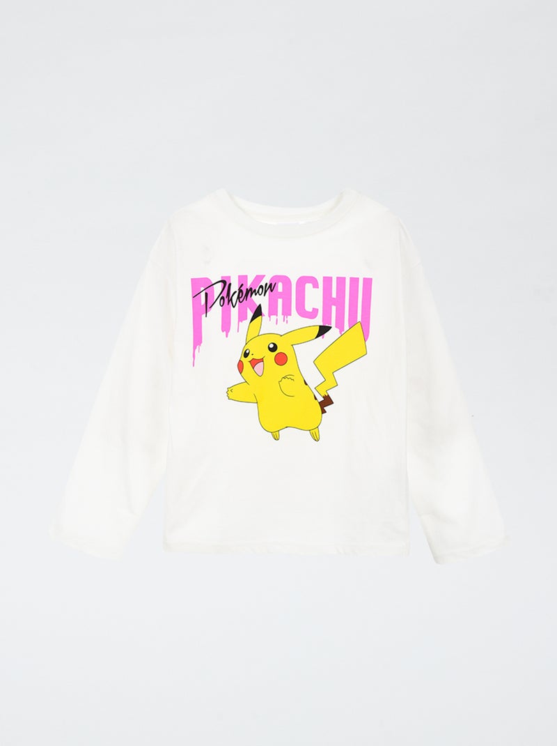 T-shirt stampata 'Pikachu' Bianco - Kiabi