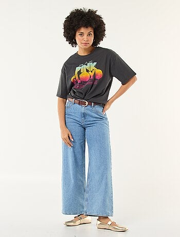 T-shirt stampata 'Pink Floyd' tinta unita