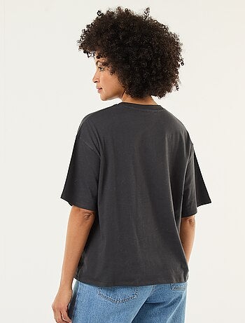 T-shirt stampata 'Pink Floyd' tinta unita