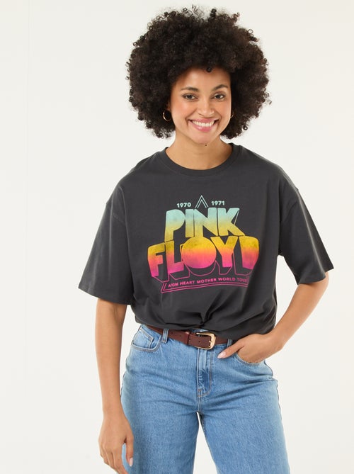 T-shirt stampata 'Pink Floyd' tinta unita - Kiabi