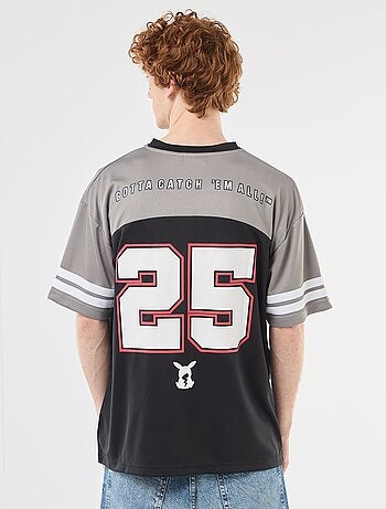 T-shirt stampata 'Pokémon' con scollo a V