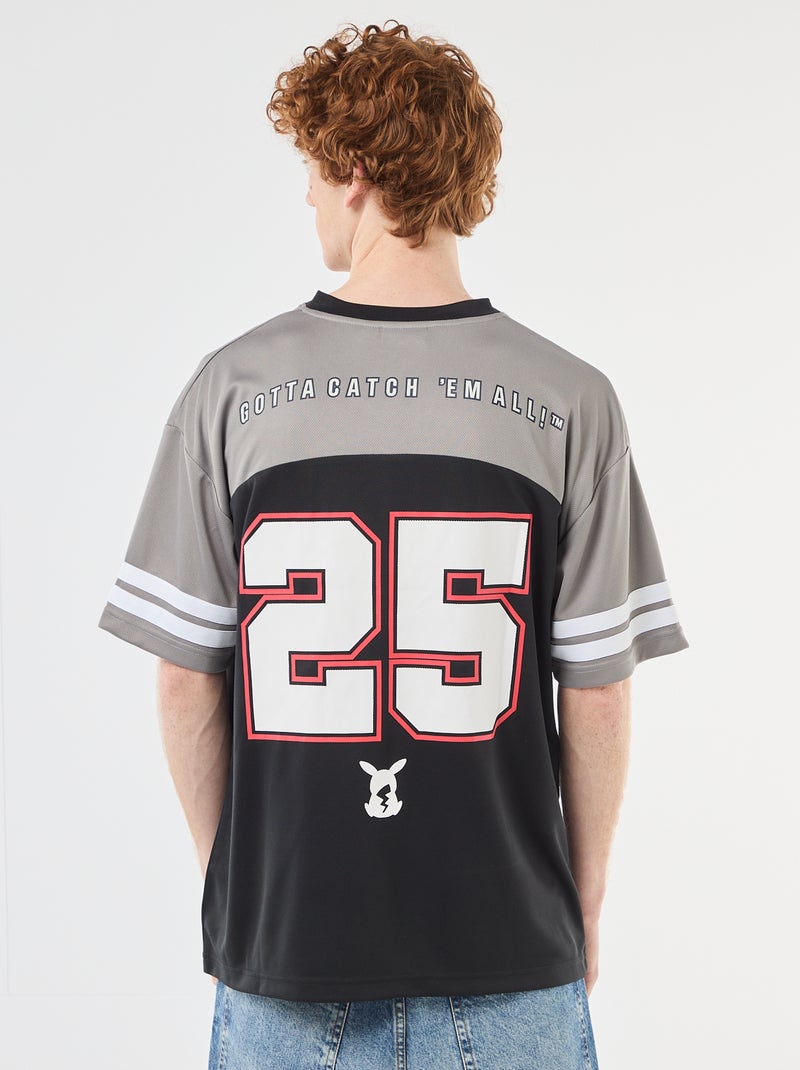 T-shirt stampata 'Pokémon' con scollo a V Nero - Kiabi