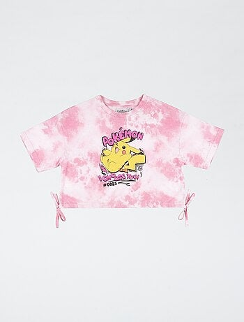 T-shirt stampata 'Pokémon' cropped
