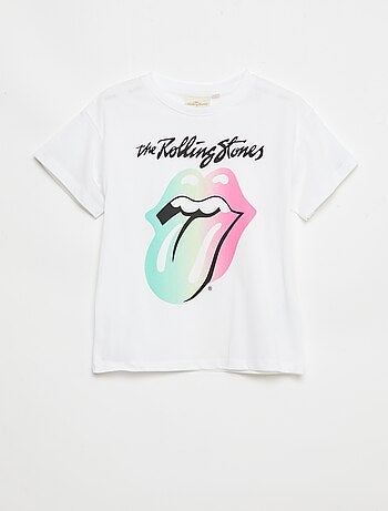 T-shirt stampata 'Rolling Stones' in cotone