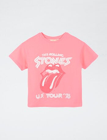 T-shirt stampata 'Rolling Stones' in cotone