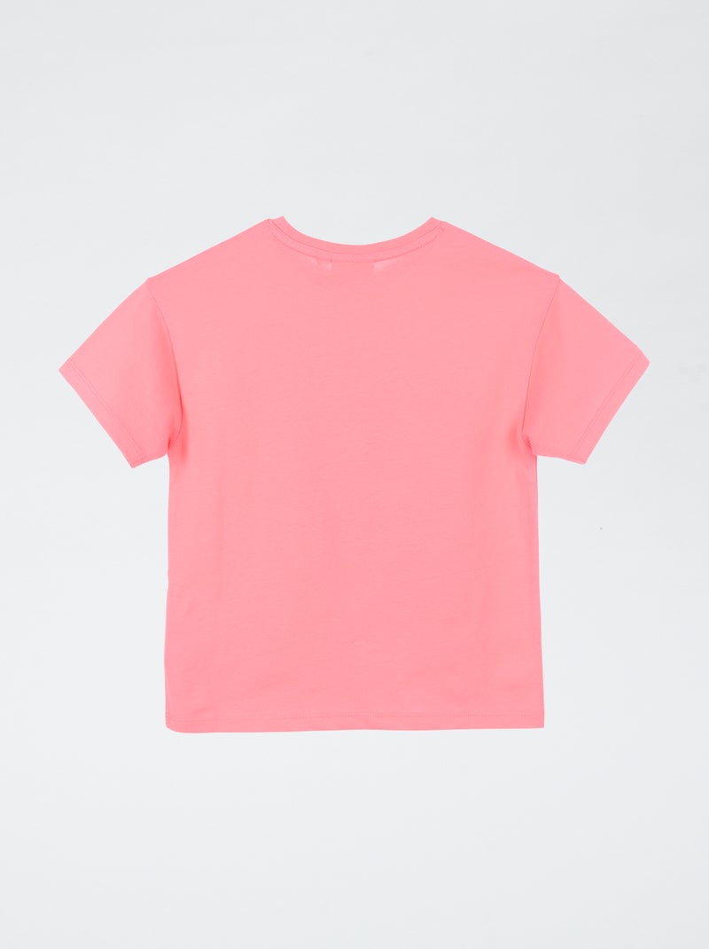 T-shirt stampata 'Rolling Stones' in cotone Rosa - Kiabi