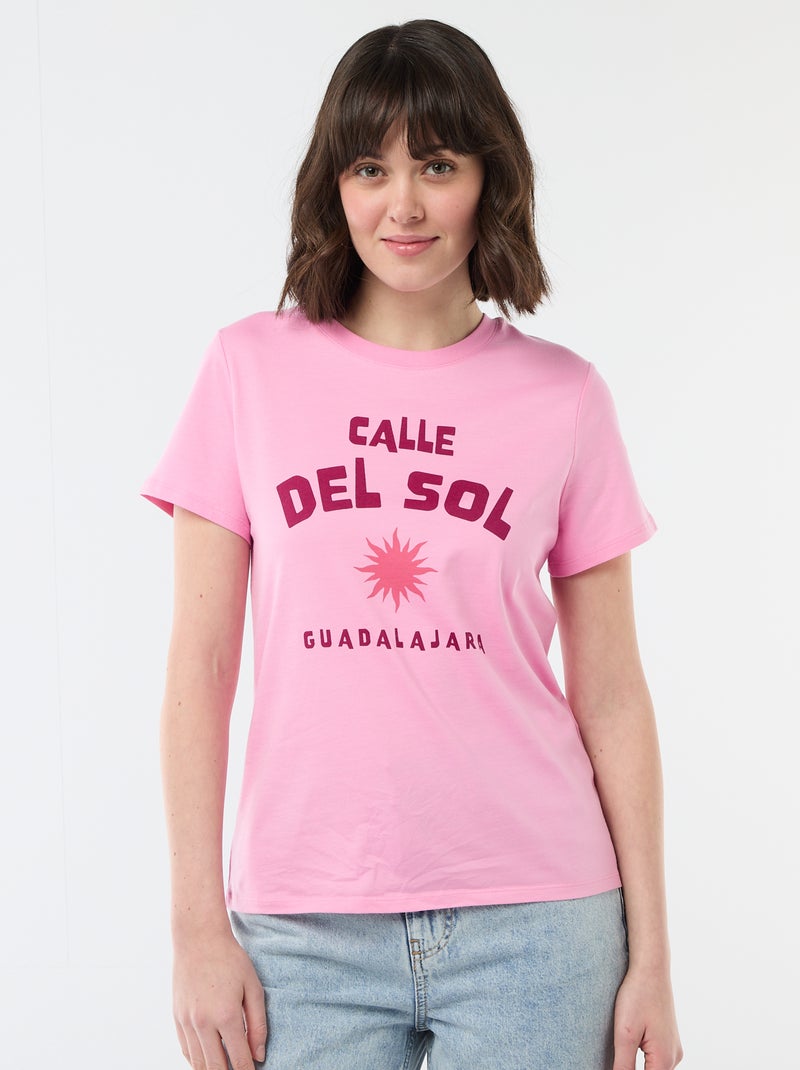 T-shirt stampata Rosa - Kiabi