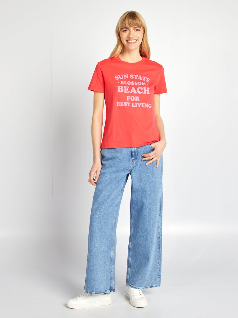 T-shirt stampata ROSSO - Kiabi