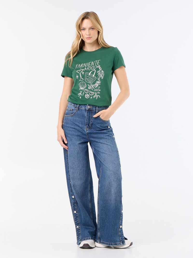 T-shirt stampata Rosso - Kiabi